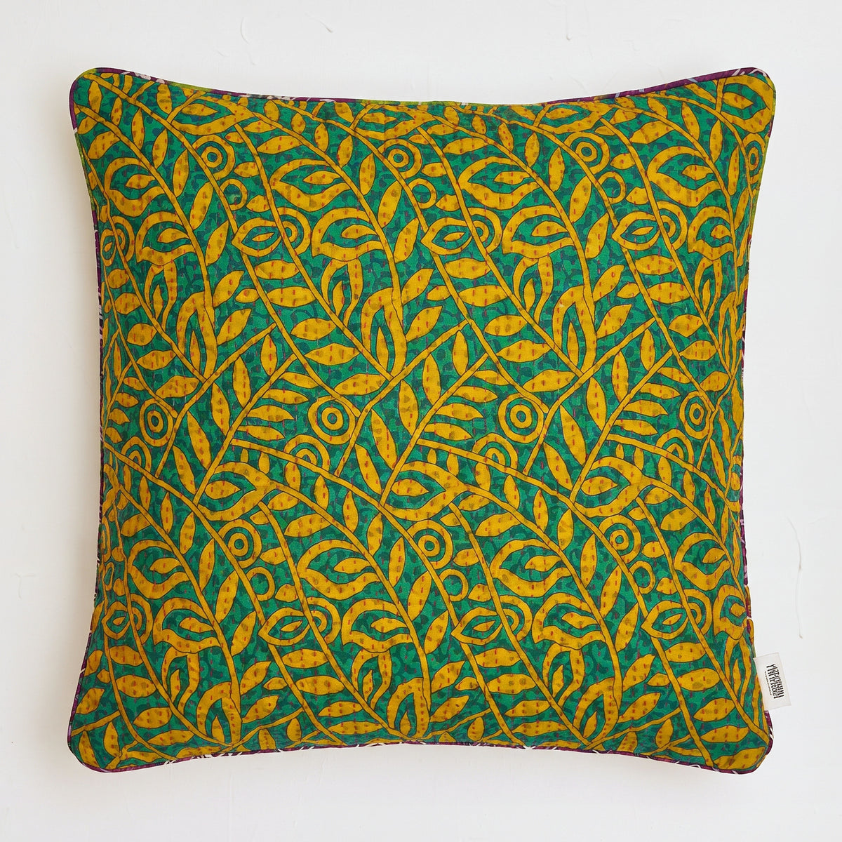 Unika kantha sari silkepude 60 x 60 cm