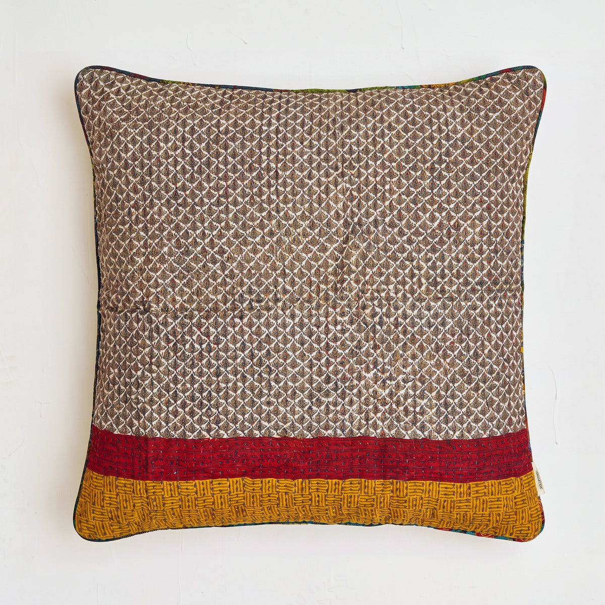 Unika kantha sari silkepude 60 x 60 cm
