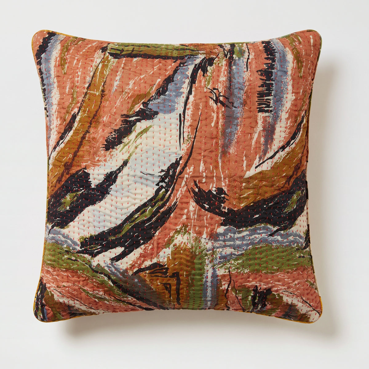 Unika kantha sari silkepude 60 x 60 cm