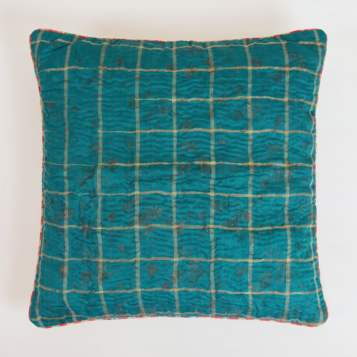 Unika kantha sari silkepude 60 x 60 cm