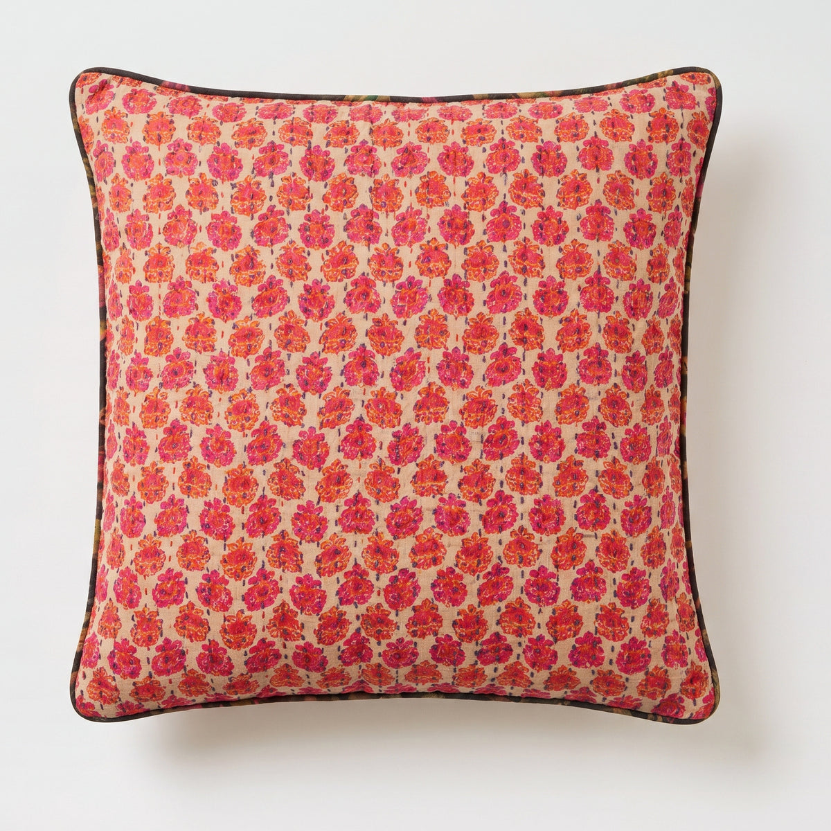 Unika kantha sari silkepude 60 x 60 cm
