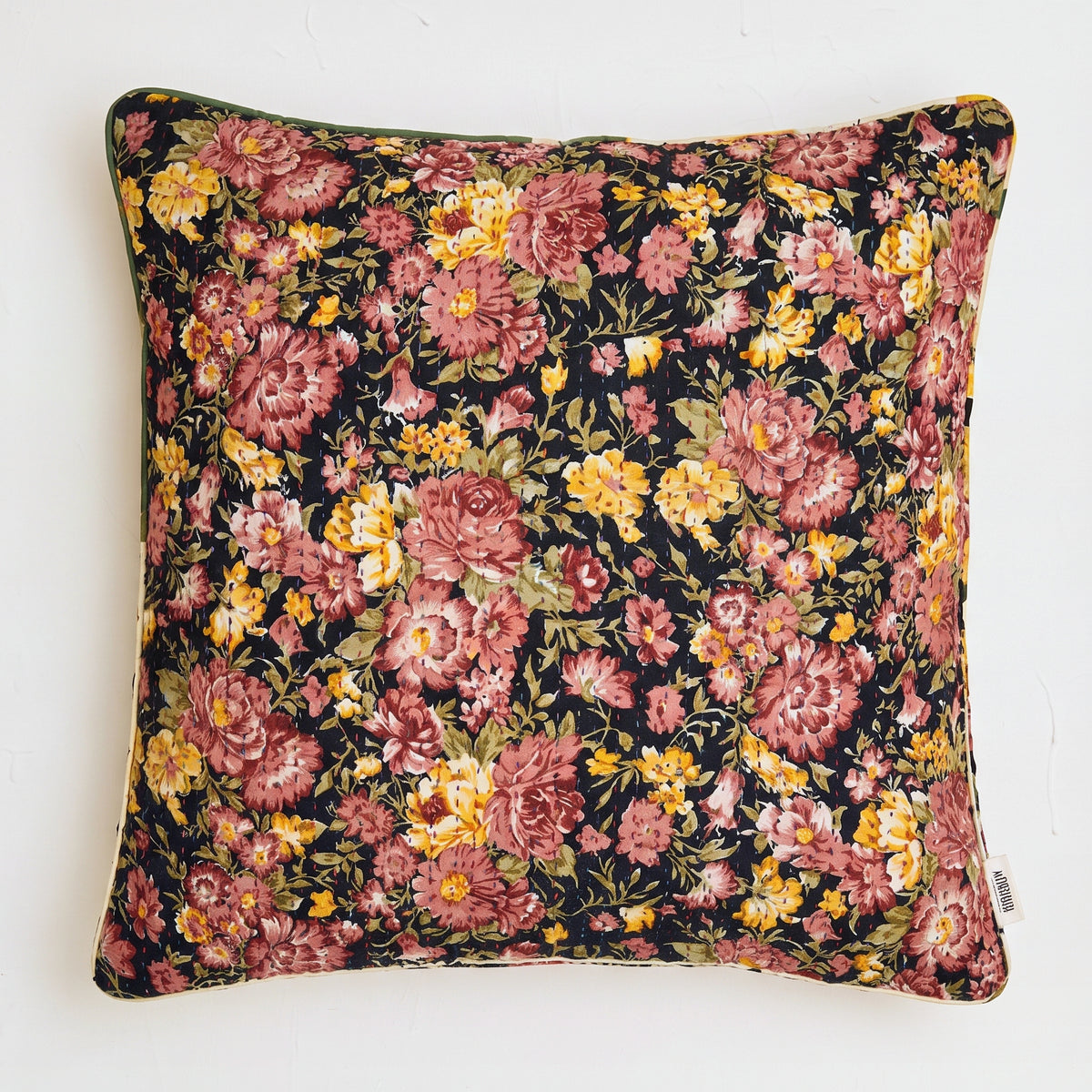 Unika kantha sari silkepude 60 x 60 cm