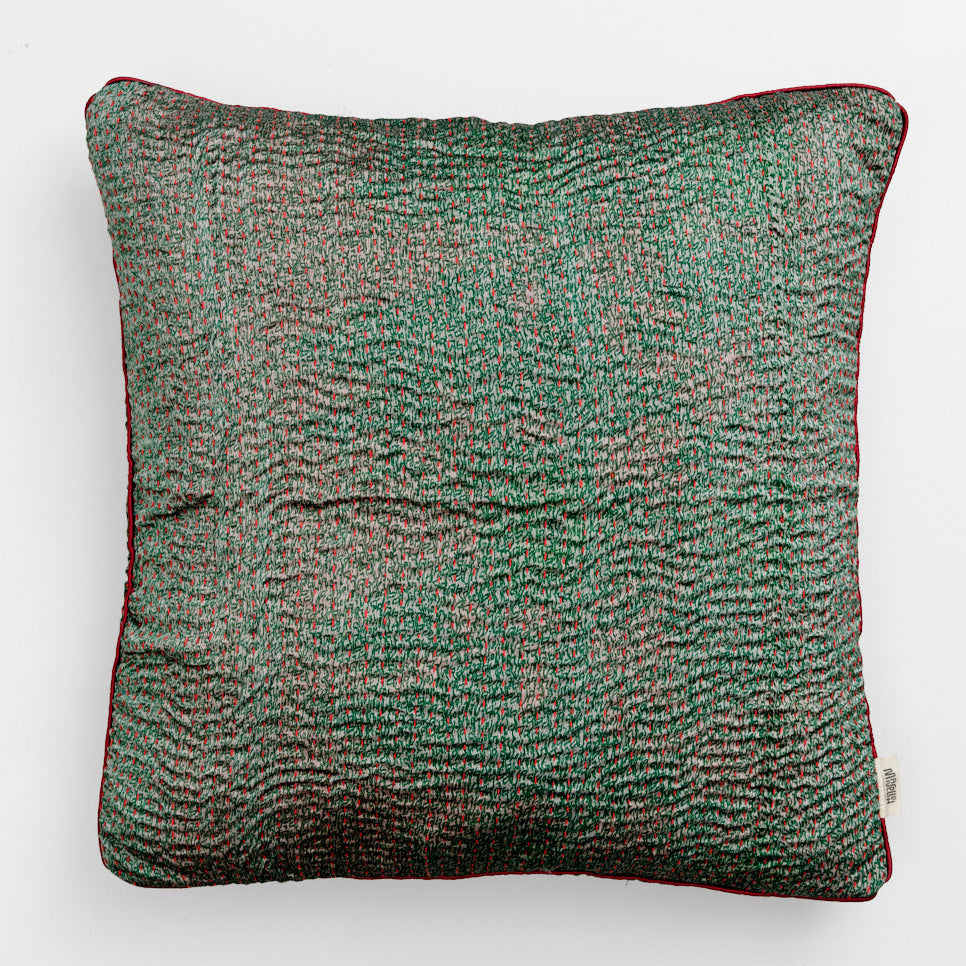 Unika kantha sari silkepude 60 x 60 cm