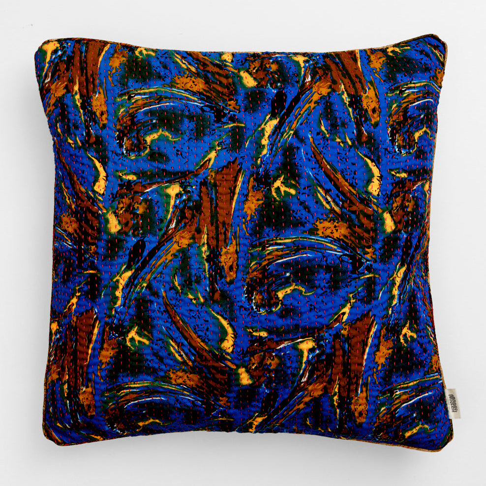 Unika kantha sari silkepude 60 x 60 cm