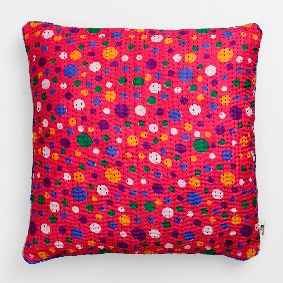 Unika kantha sari silkepude 60 x 60 cm