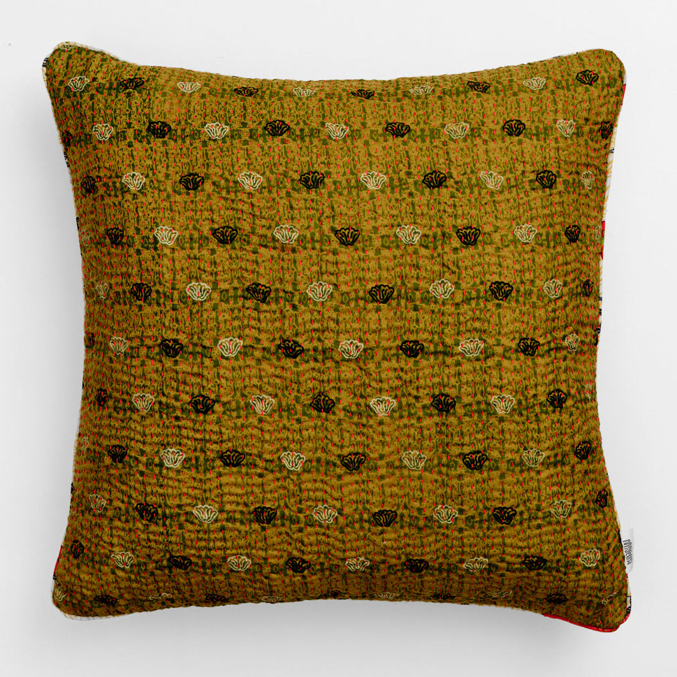 Unika kantha sari silkepude 60 x 60 cm