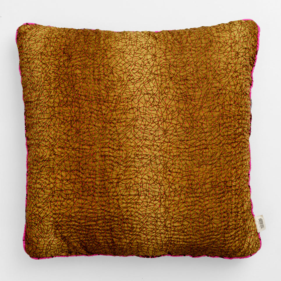 Unika kantha sari silkepude 60 x 60 cm