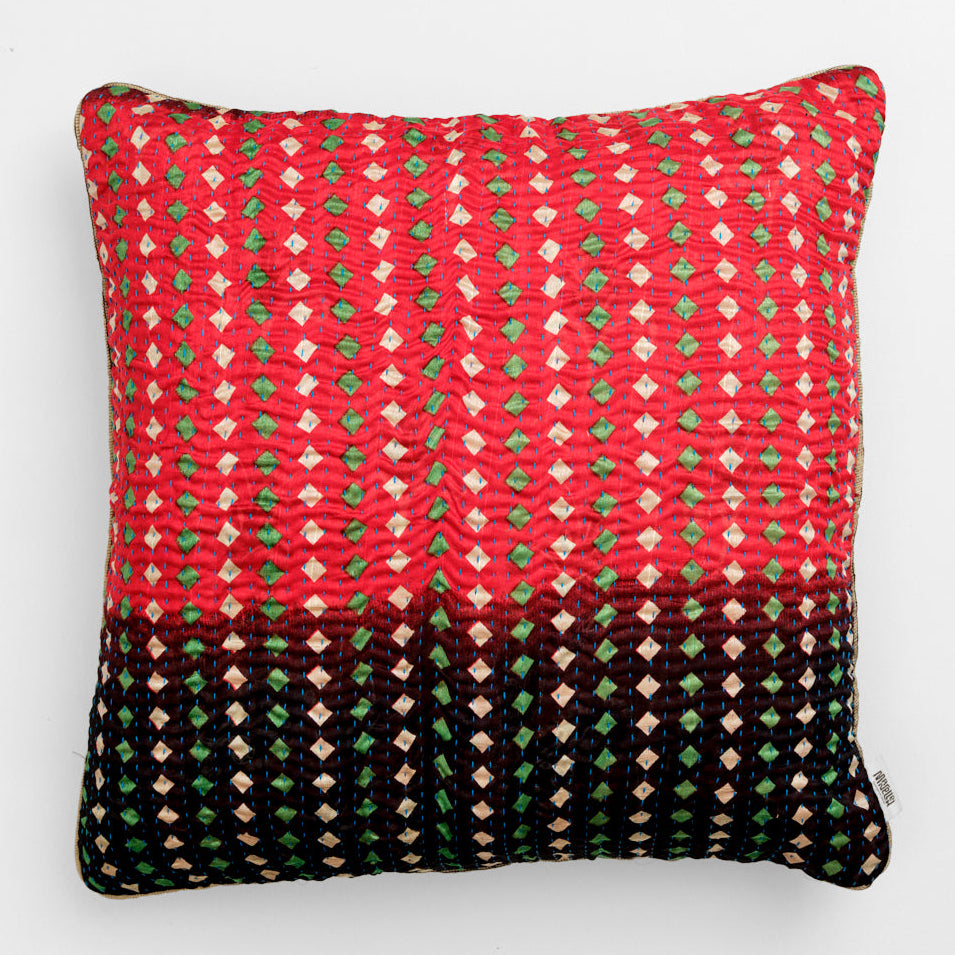 Unika kantha sari silkepude 60 x 60 cm