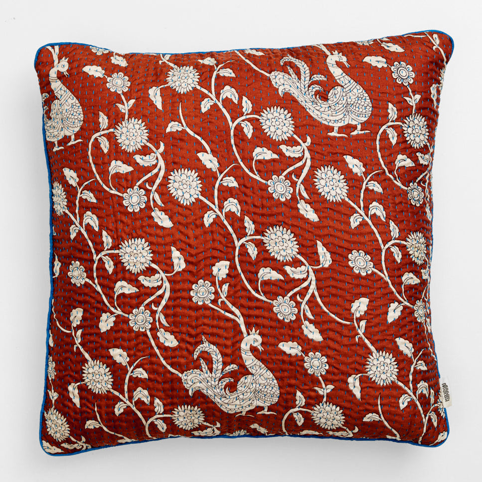Unika kantha sari silkepude 60 x 60 cm