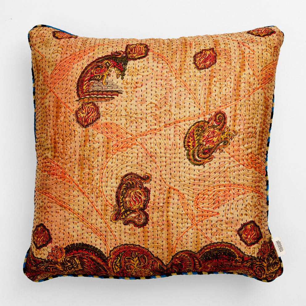 Unika kantha sari silkepude 60 x 60 cm