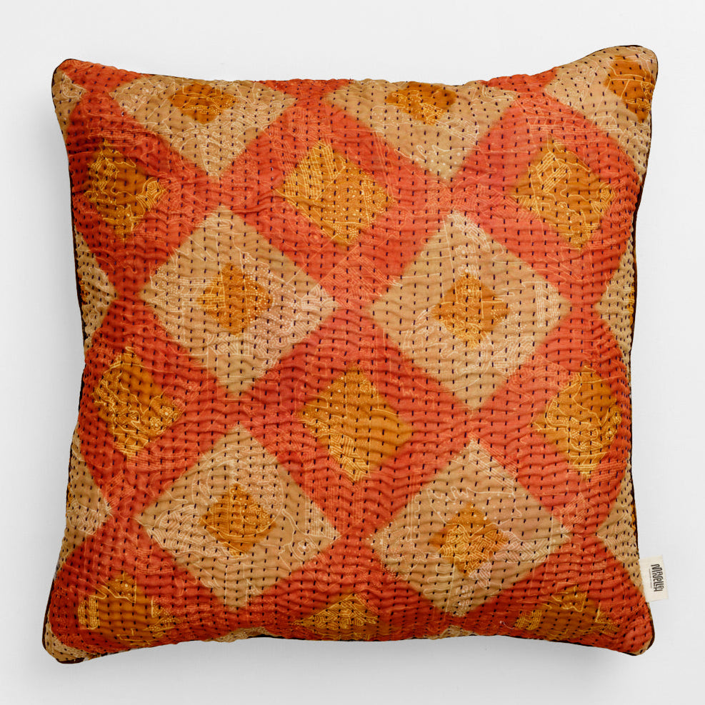 Unika kantha sari silkepude 60 x 60 cm
