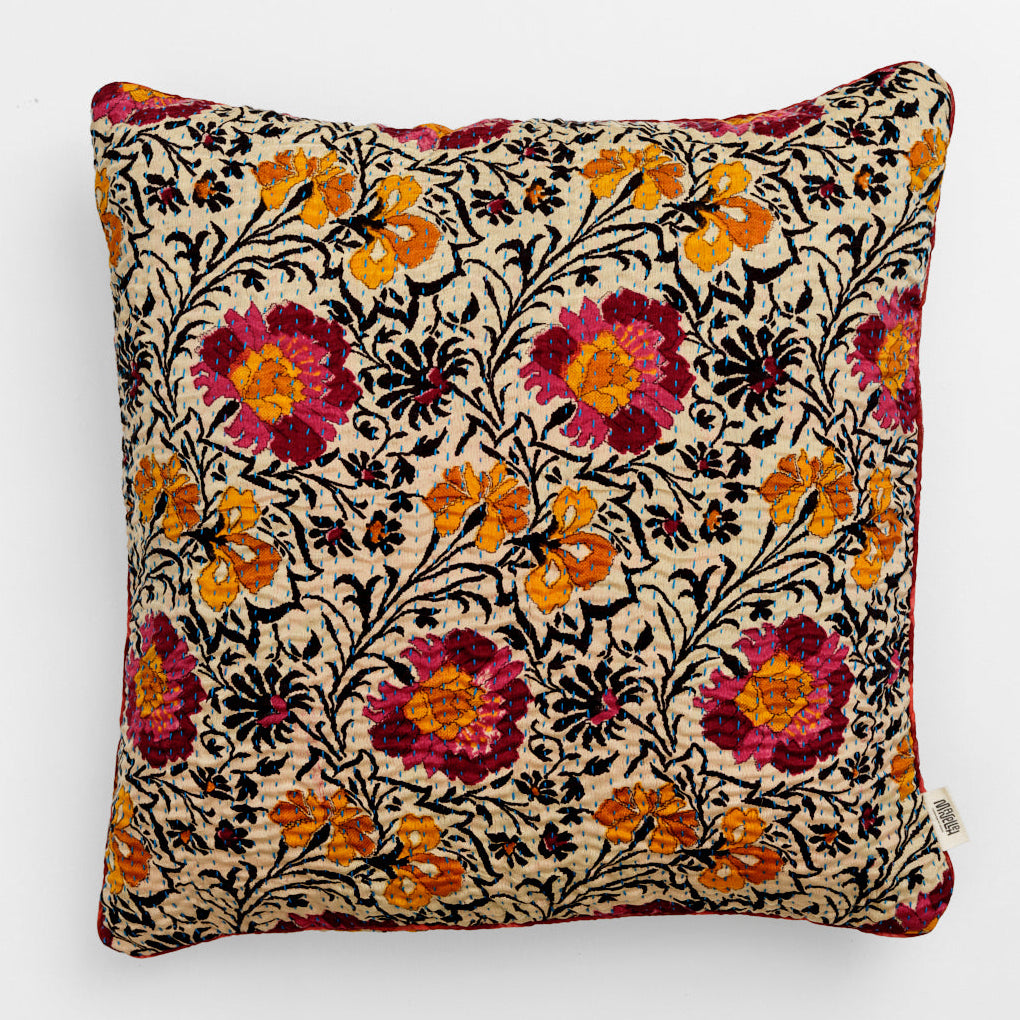 Unika kantha sari silkepude 60 x 60 cm