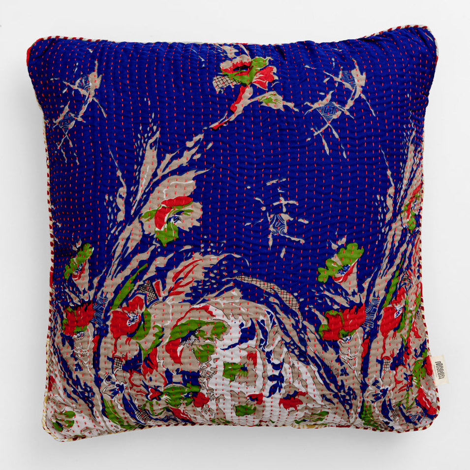 Unika kantha sari silkepude 60 x 60 cm