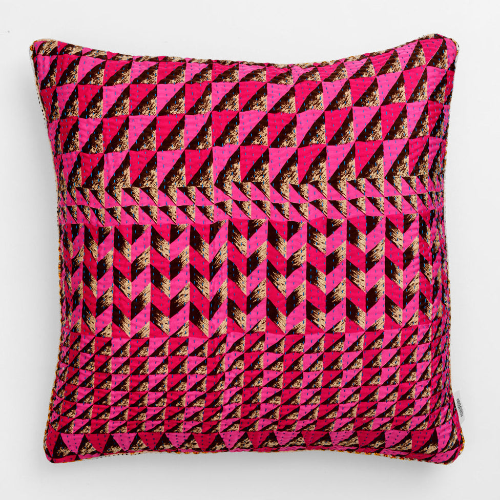 Unika kantha sari silkepude 60 x 60 cm