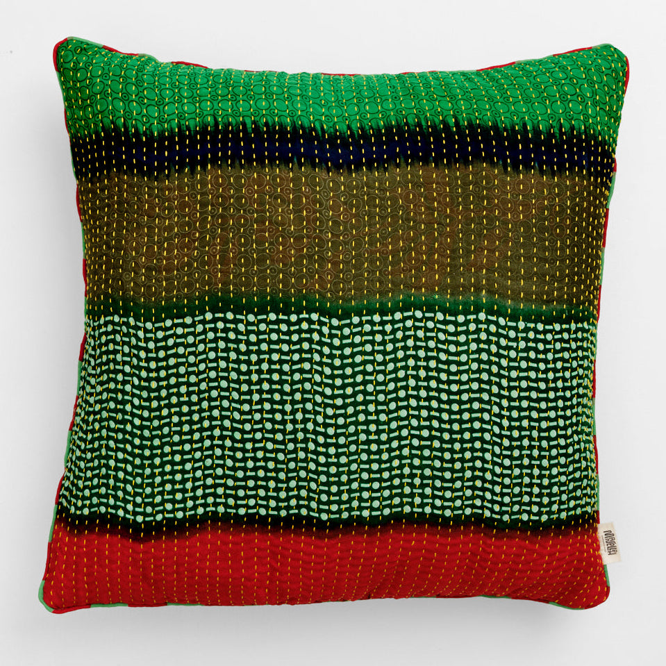 Unika kantha sari silkepude 60 x 60 cm