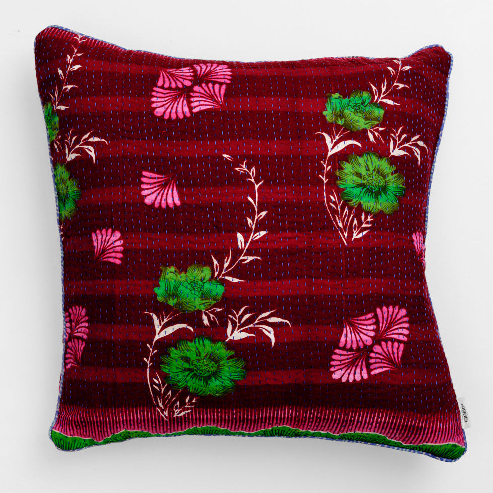 Unika kantha sari bomuldspude 60 x 60