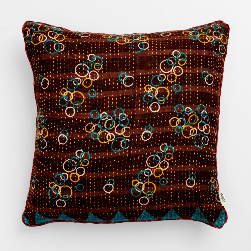 Unika kantha sari bomuldspude 60 x 60