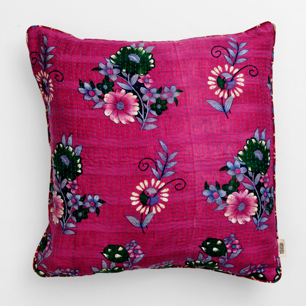 Unika kantha sari bomuldspude 60 x 60