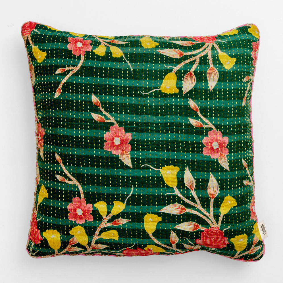 Unika kantha sari bomuldspude 60 x 60