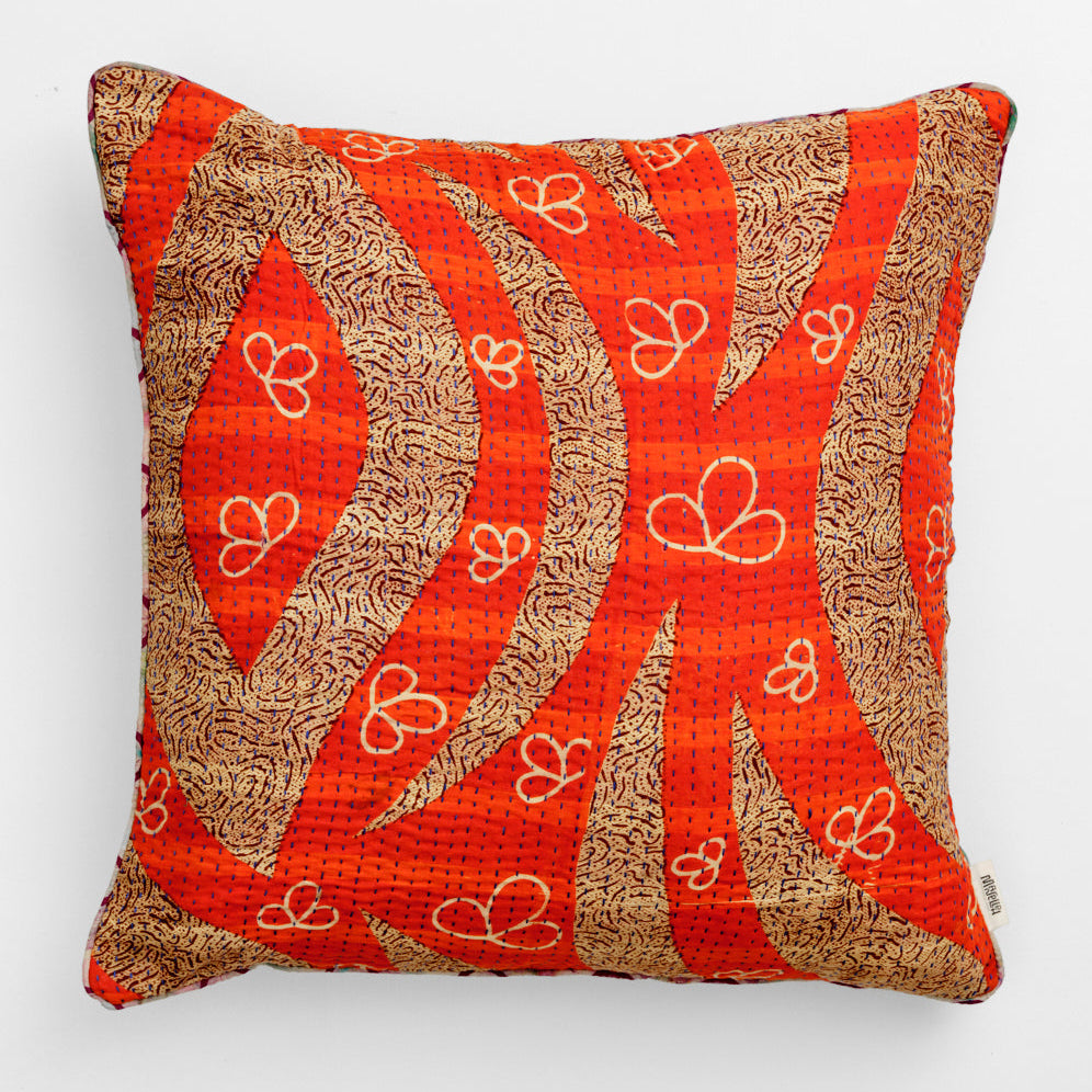 Unika kantha sari bomuldspude 60 x 60