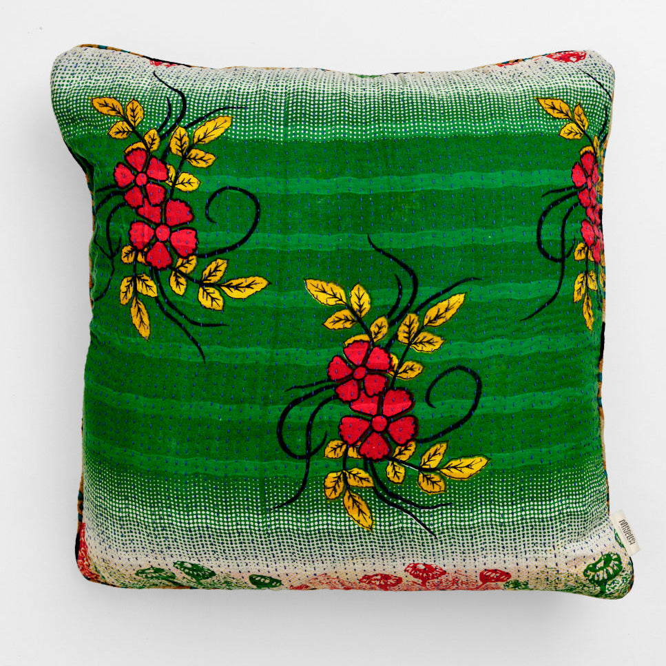 Unika kantha sari bomuldspude 60 x 60