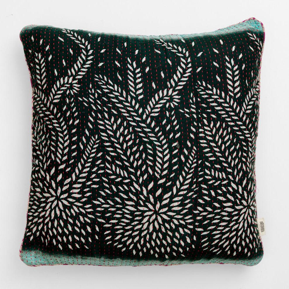 Unika kantha sari bomuldspude 60 x 60