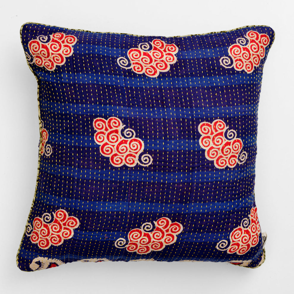 Unika kantha sari bomuldspude 60 x 60