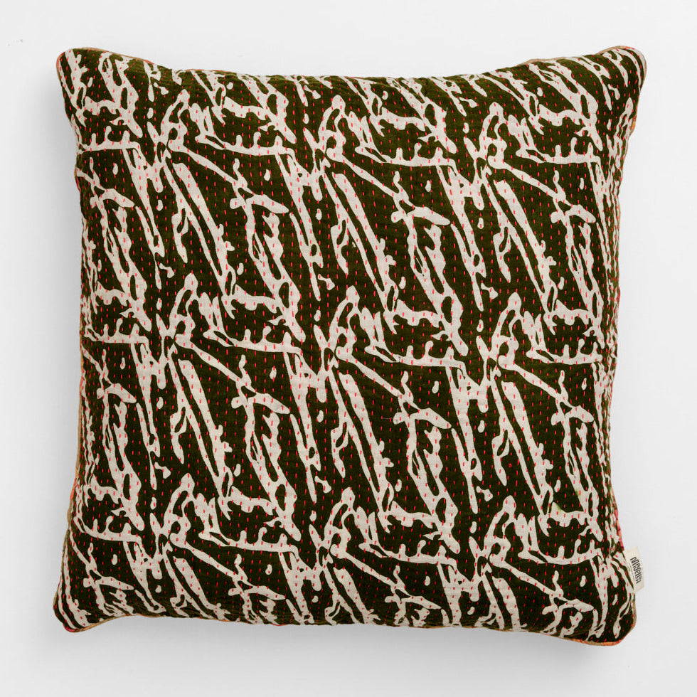 Unika kantha sari bomuldspude 60 x 60