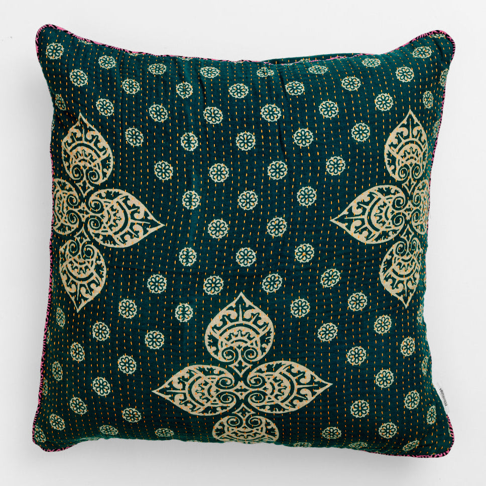 Unika kantha sari bomuldspude 60 x 60