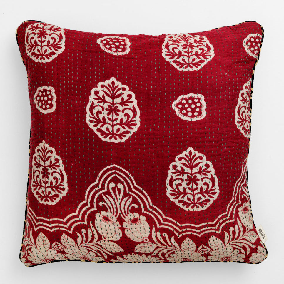 Unika kantha sari bomuldspude 60 x 60