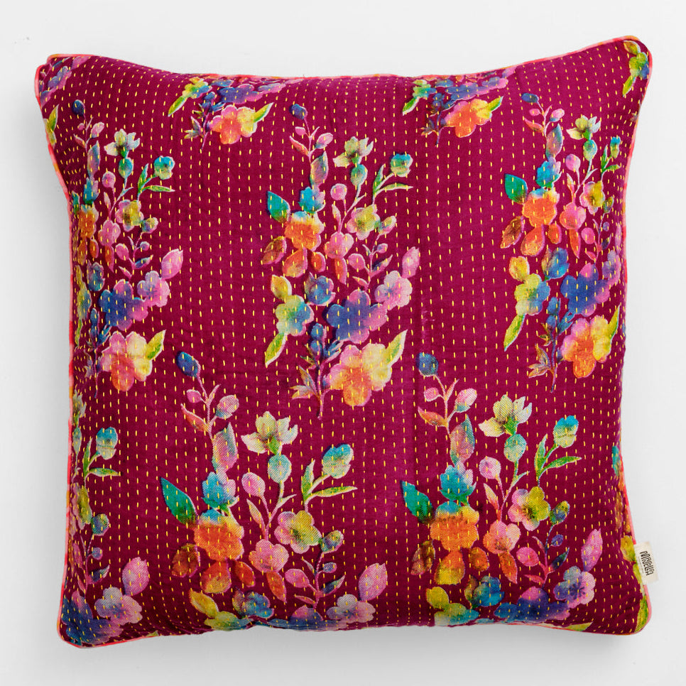 Unika kantha sari bomuldspude 60 x 60