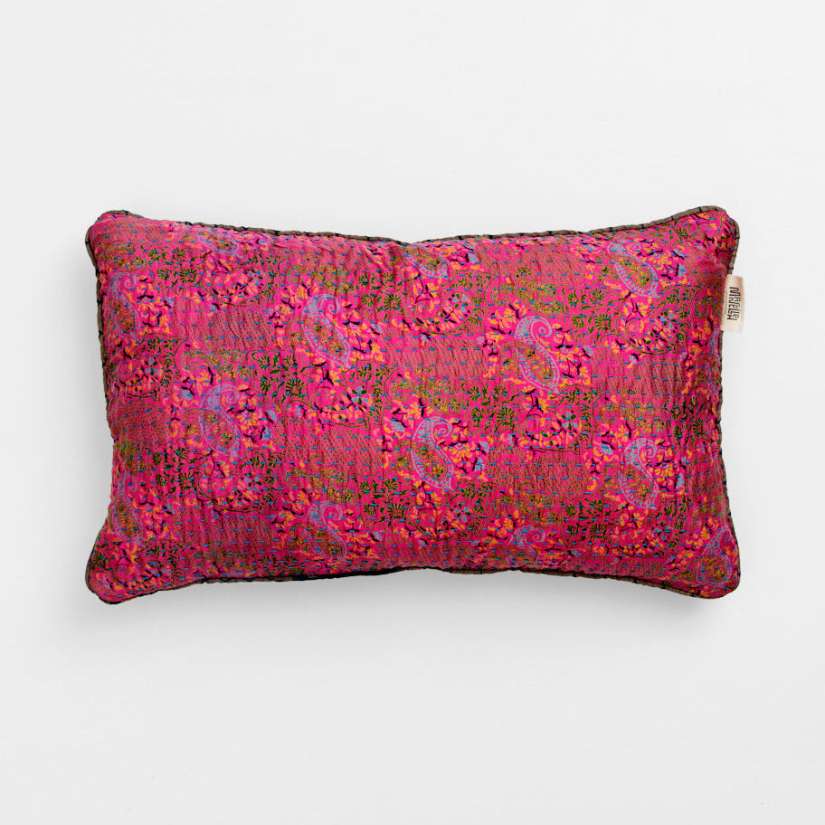 Unika kantha sari silkepude 30 x 50 cm