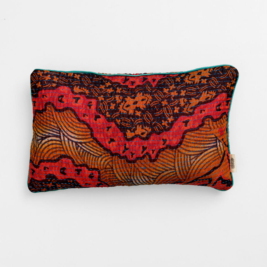 Unique kantha silk cushion30 x 50 cm