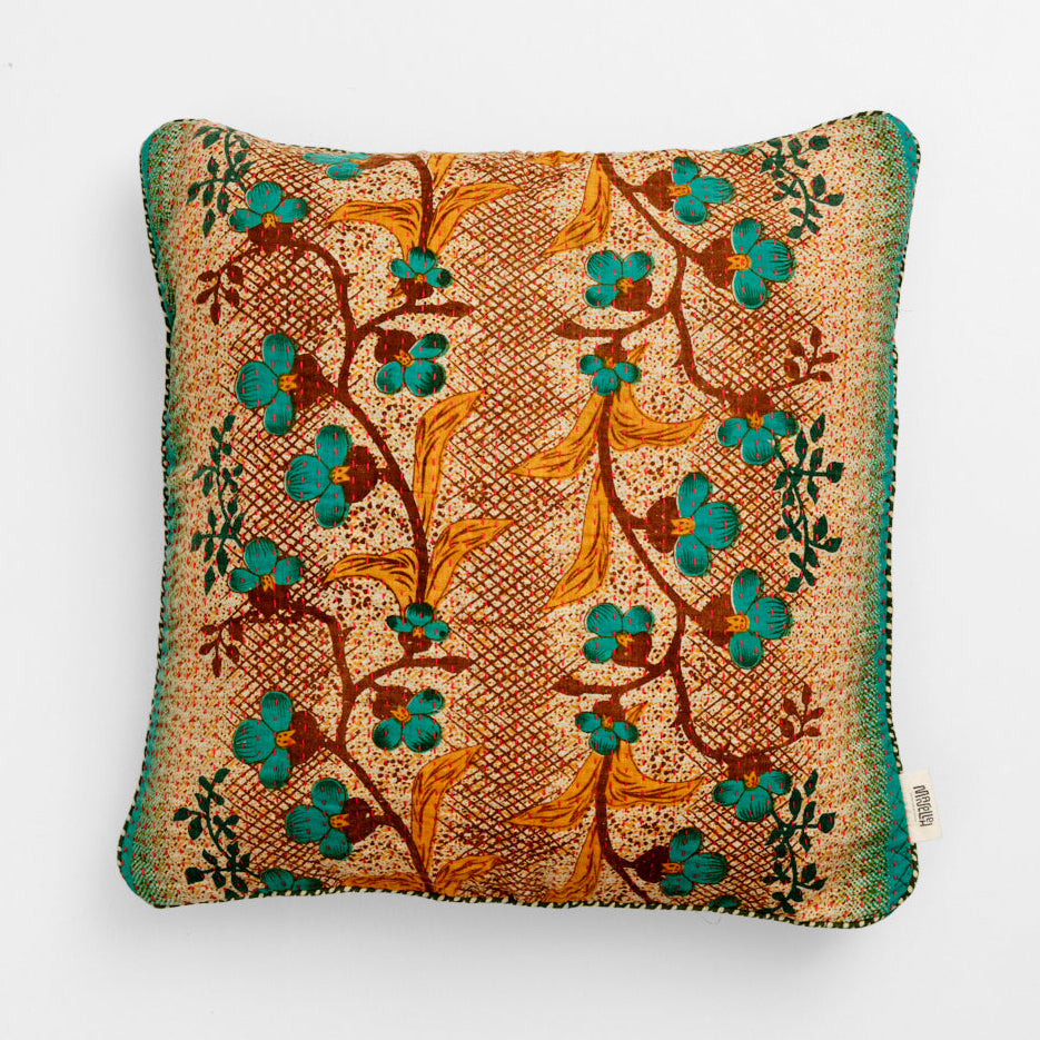 Unika kantha sari bomuldspude 50 x 50