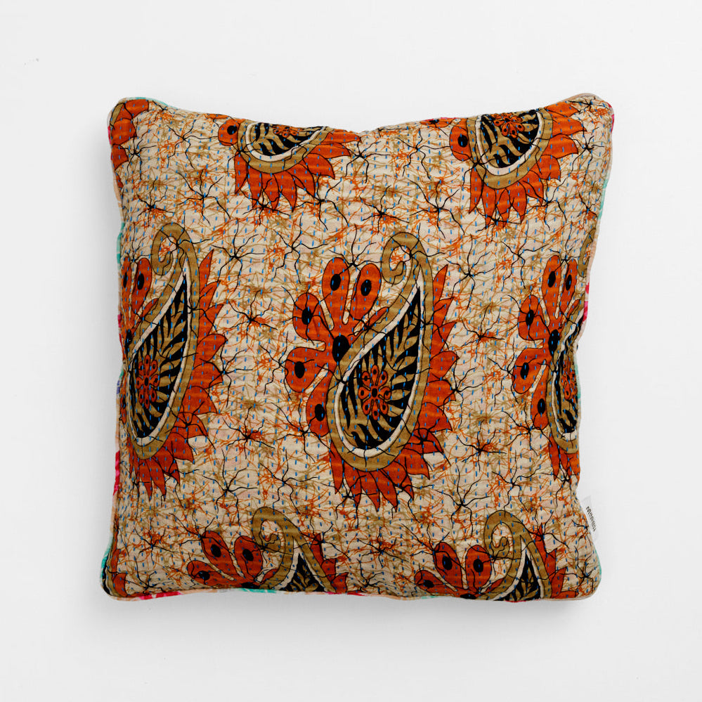 Unika kantha sari bomuldspude 50 x 50