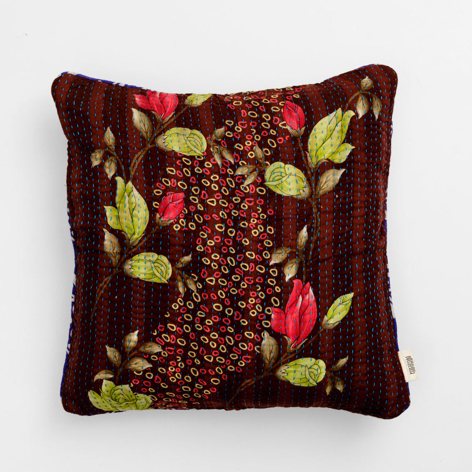 Unika kantha sari bomuldspude 50 x 50