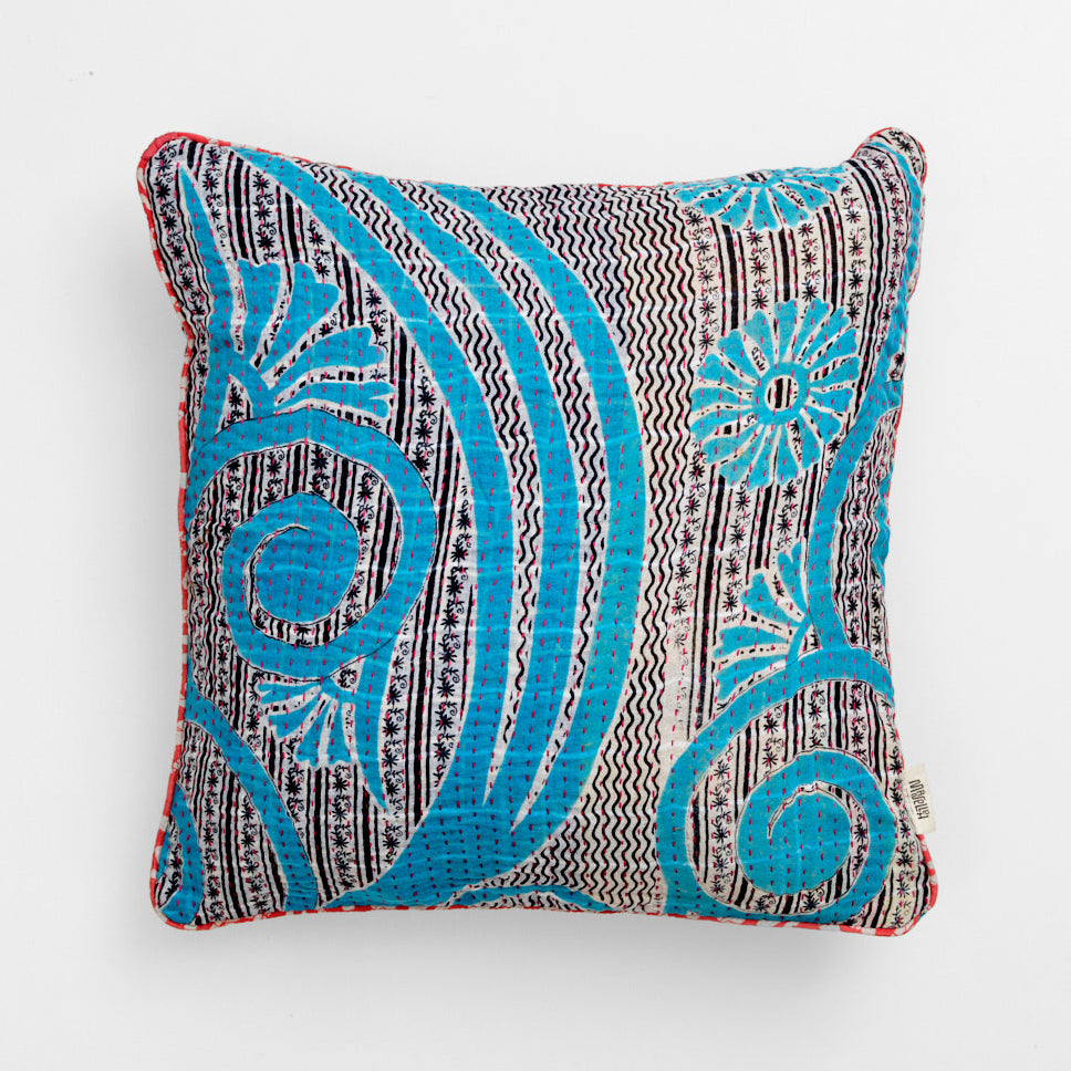 Unika kantha sari bomuldspude 50 x 50