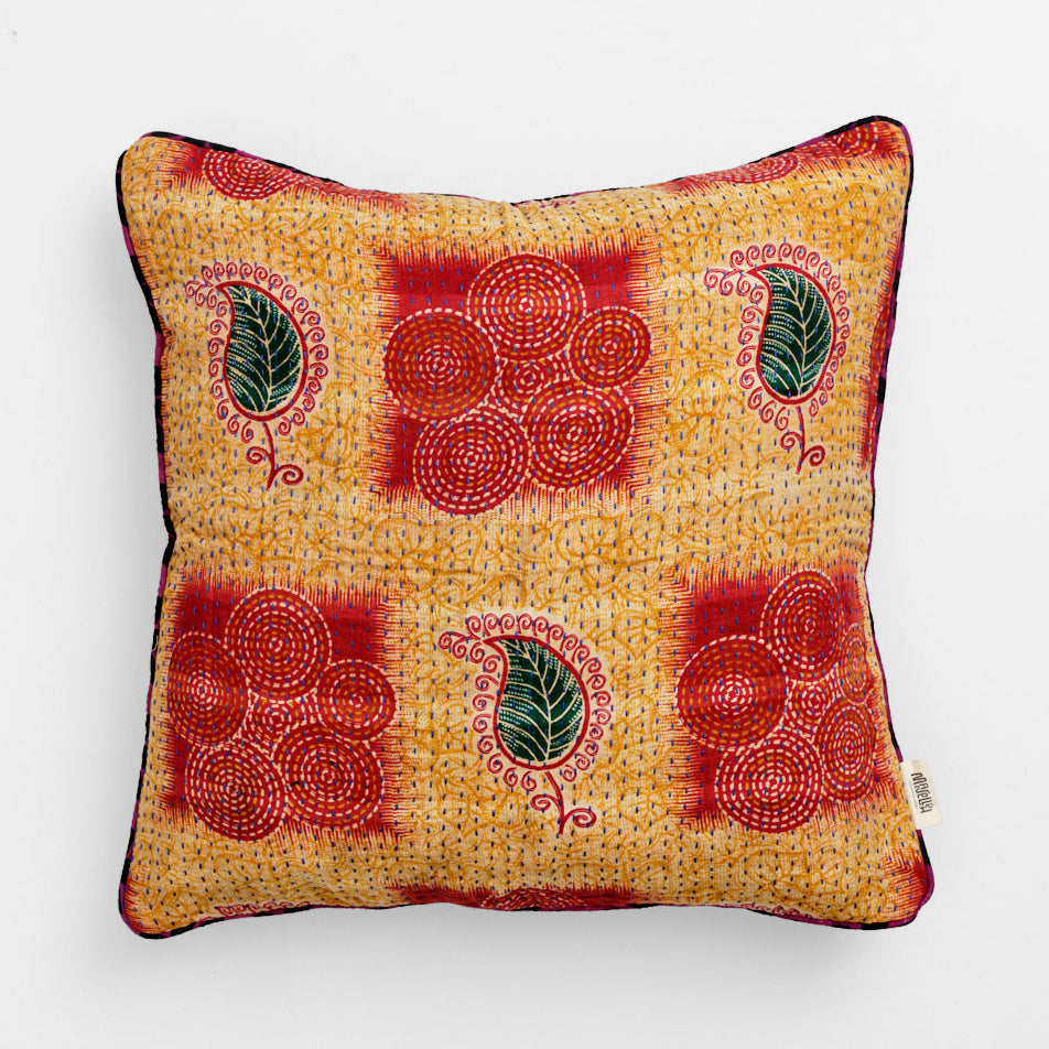 Unika kantha sari bomuldspude 50 x 50