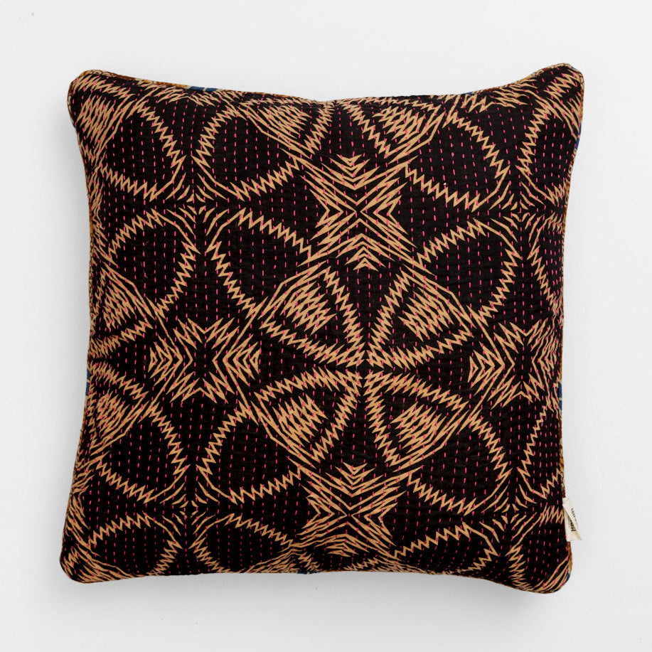 Unika kantha sari bomuldspude 50 x 50