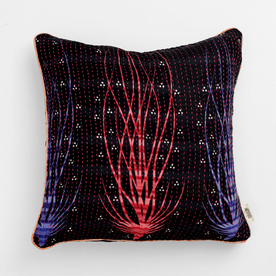 Unika kantha sari bomuldspude 50 x 50