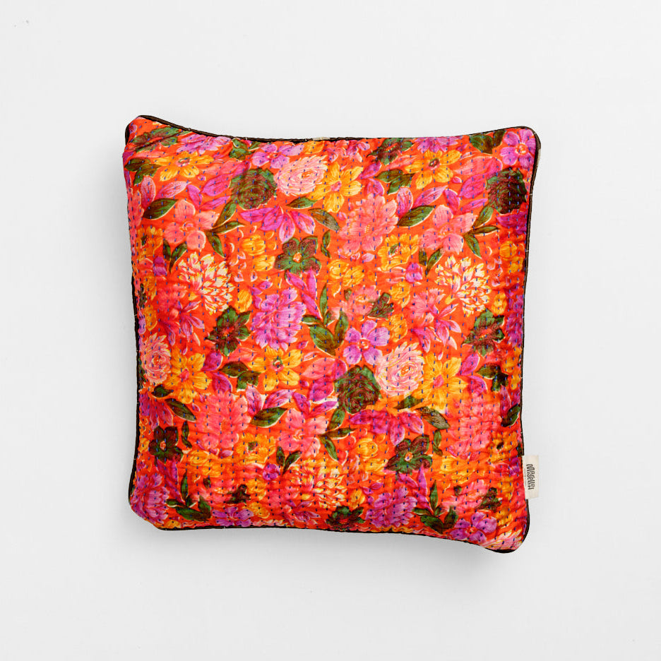Unika kantha sari silkepude 40 x 40 cm