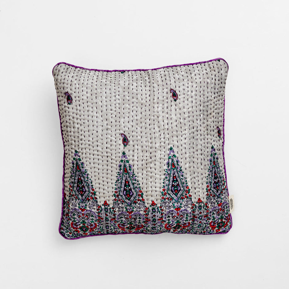 Unika kantha sari silkepude 40 x 40 cm