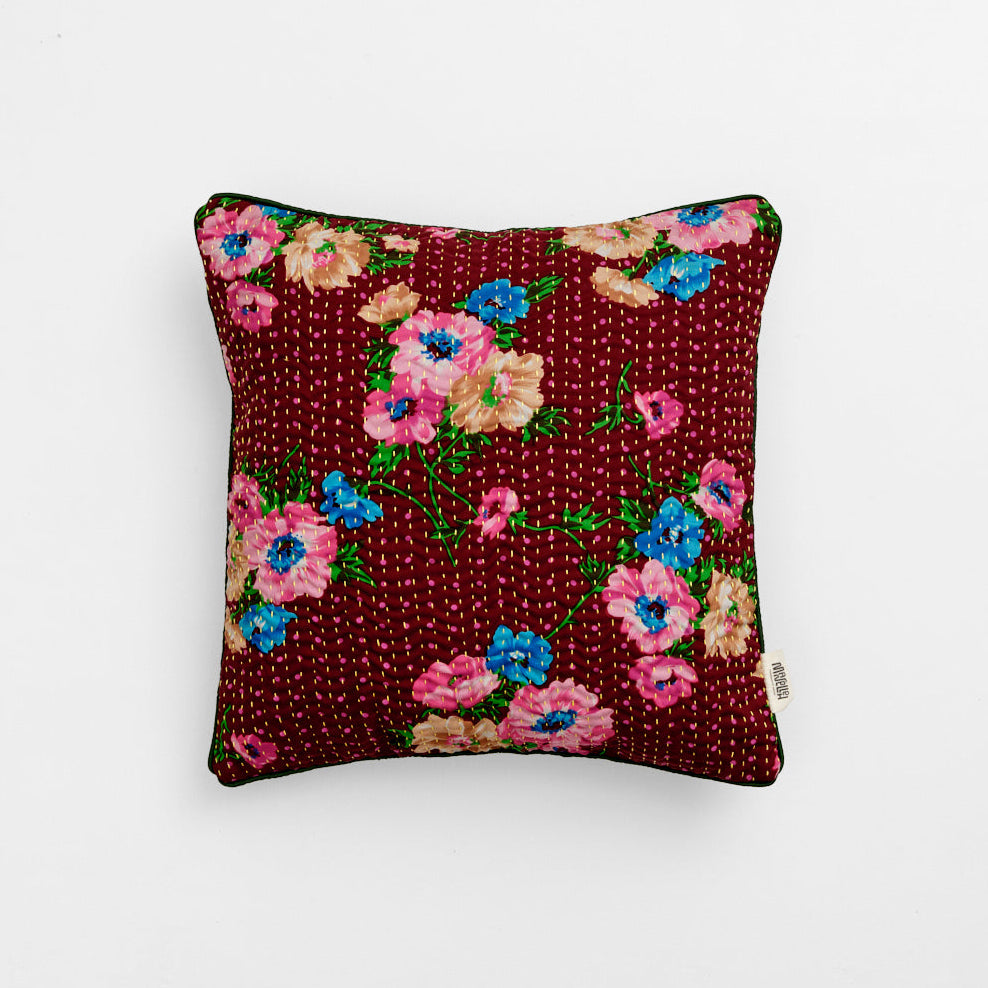 Unika kantha sari silkepude 40 x 40 cm