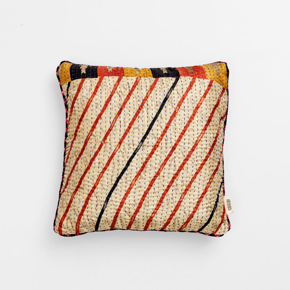 Unique kantha silk cushion40 x 40 cm
