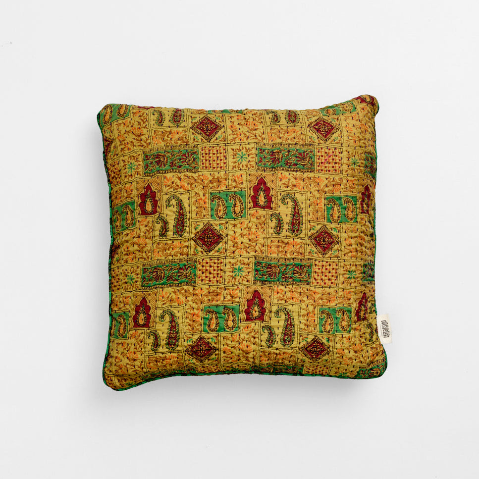Unique kantha silk cushion40 x 40 cm