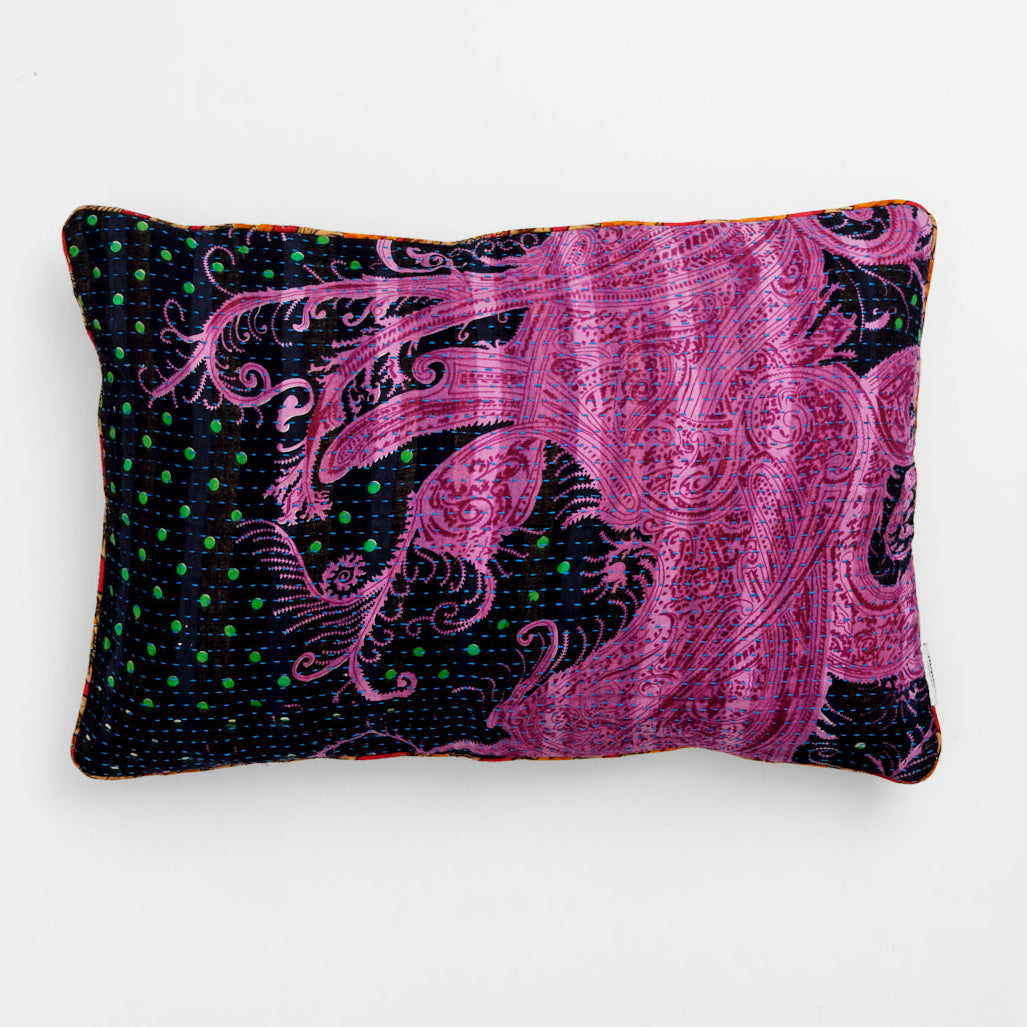 Unika kantha sari bomuldspude 40 x 60