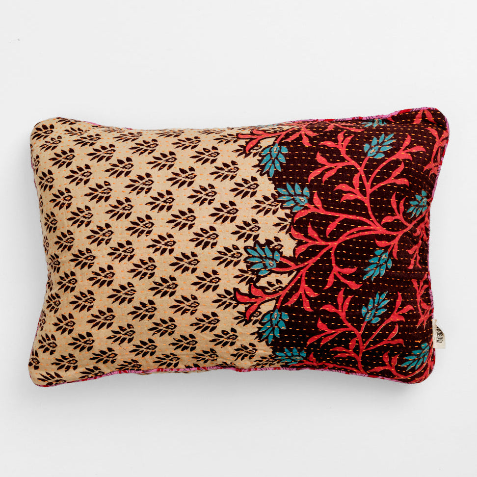 Unika kantha sari bomuldspude 40 x 60