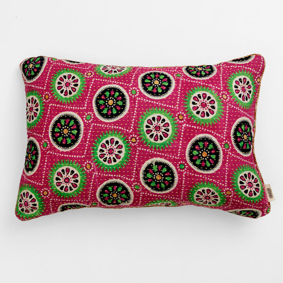 Unika kantha sari bomuldspude 40 x 60