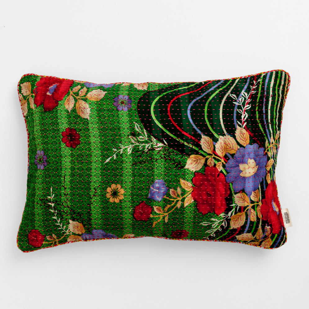 Unika kantha sari bomuldspude 40 x 60
