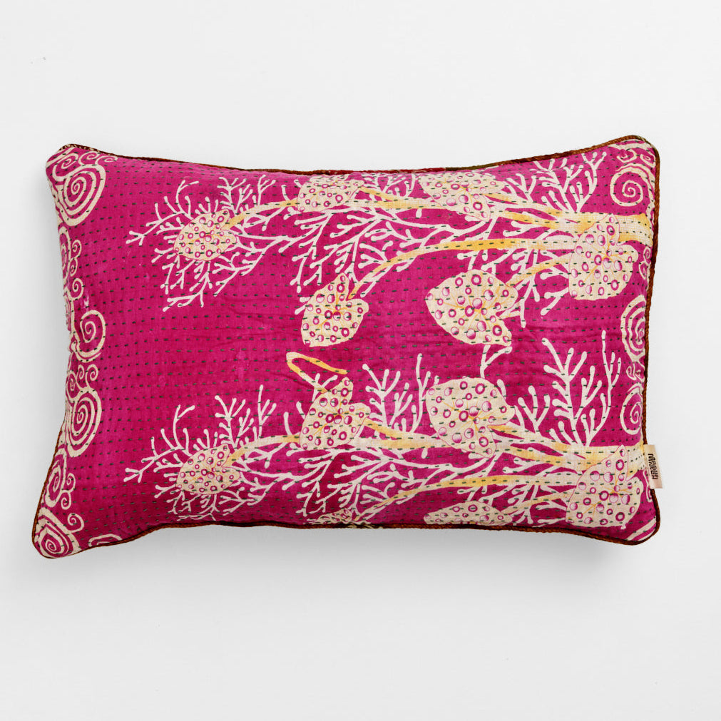 Unika kantha sari bomuldspude 40 x 60